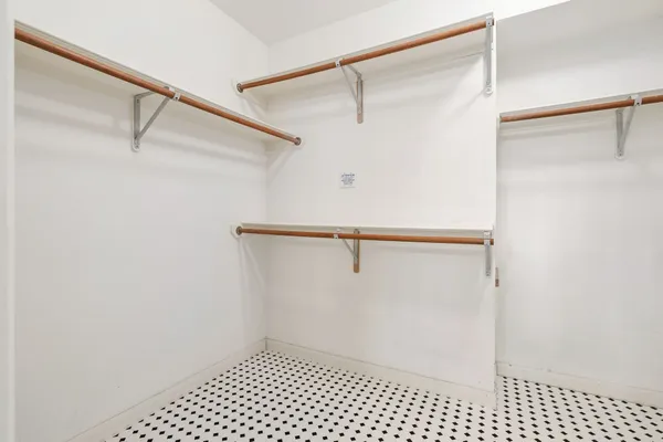 a view of a walk in closet