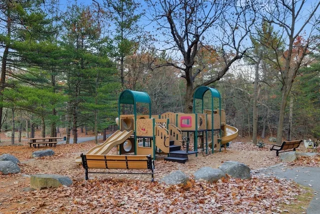 a view of a lake with a mountain in the back