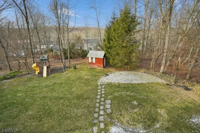 a view of outdoor space with garden and entertaining space