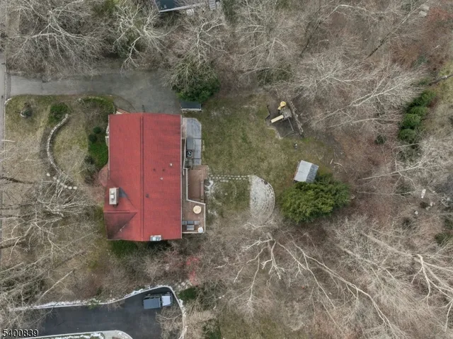 a bird view of a house