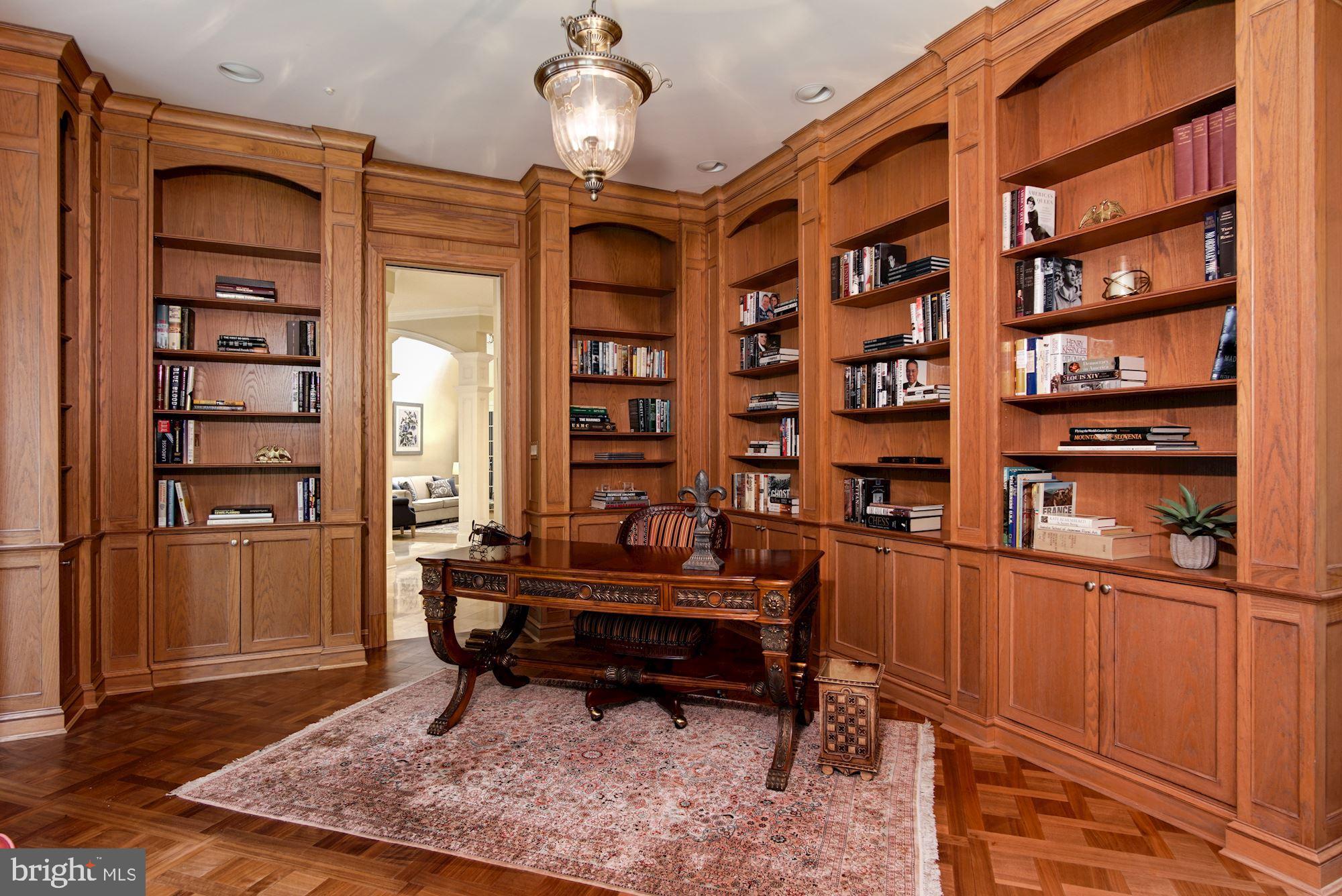 7112 Armat Drive Bethesda, MD 20817 - Photo 8 of 47 Rich wood library built-ins