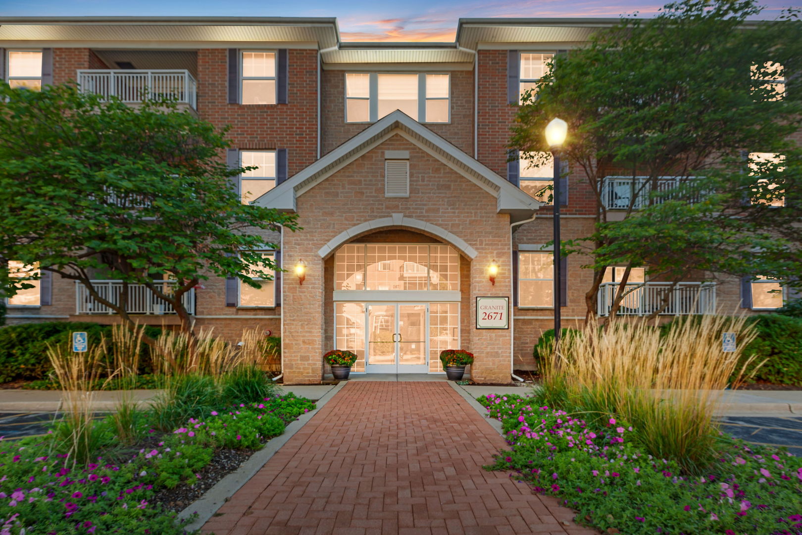 a view of a house with a garden