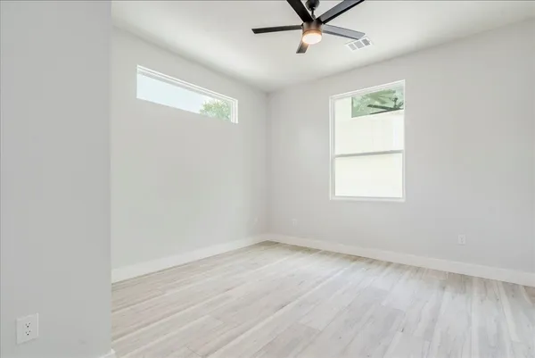 an empty room with a window