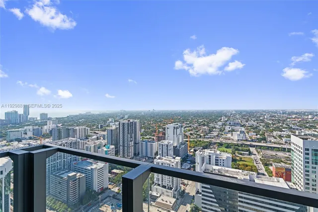 a view of a city from a balcony