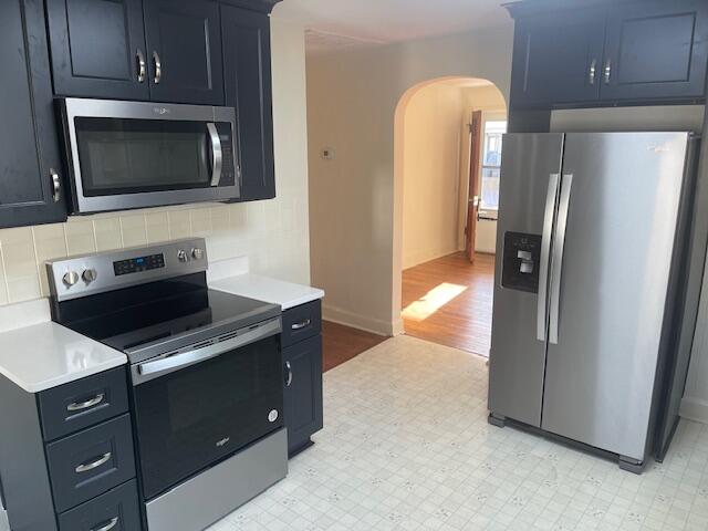 419 Front Avenue Salem, VA 24153 - Photo 6 of 14 a kitchen with stainless steel appliances granite countertop a refrigerator a stove a microwave and a sink