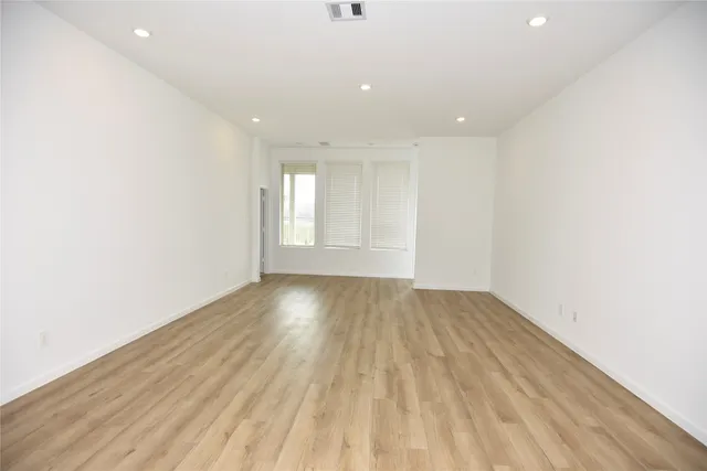 an empty room with closet