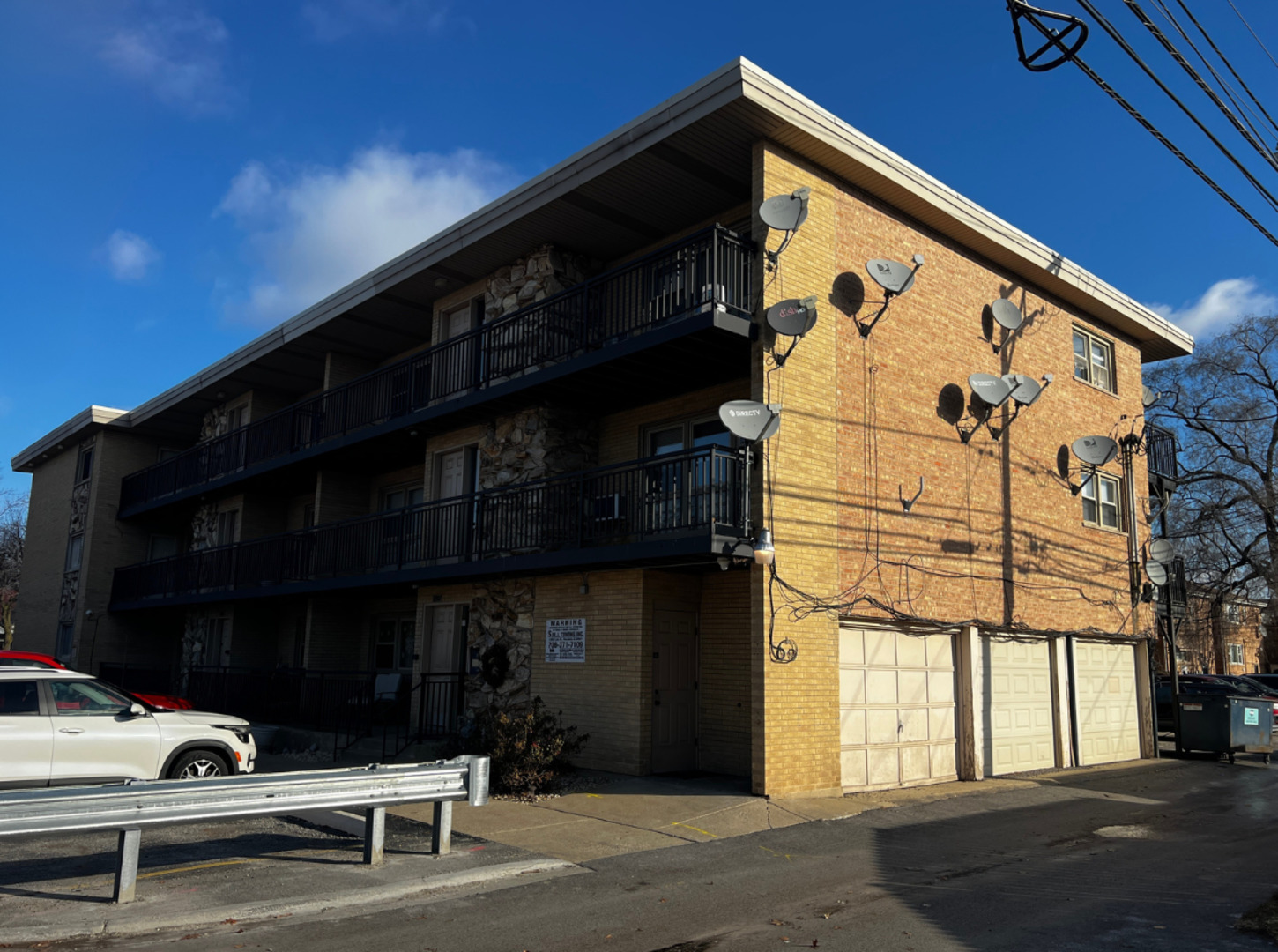 a view of a building with a window