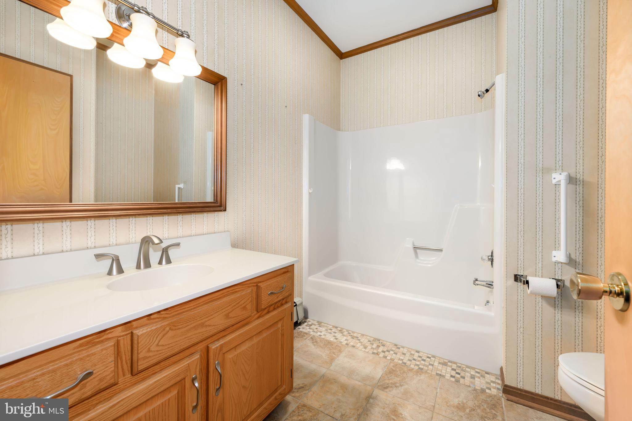 24029 Meadows Drive Ridgely, MD 21660 - Photo 25 of 39 a bathroom with a tub sink and mirror