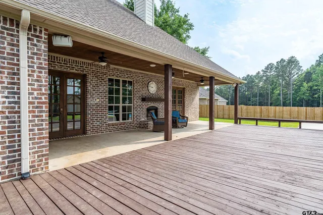a view of outdoor space and deck