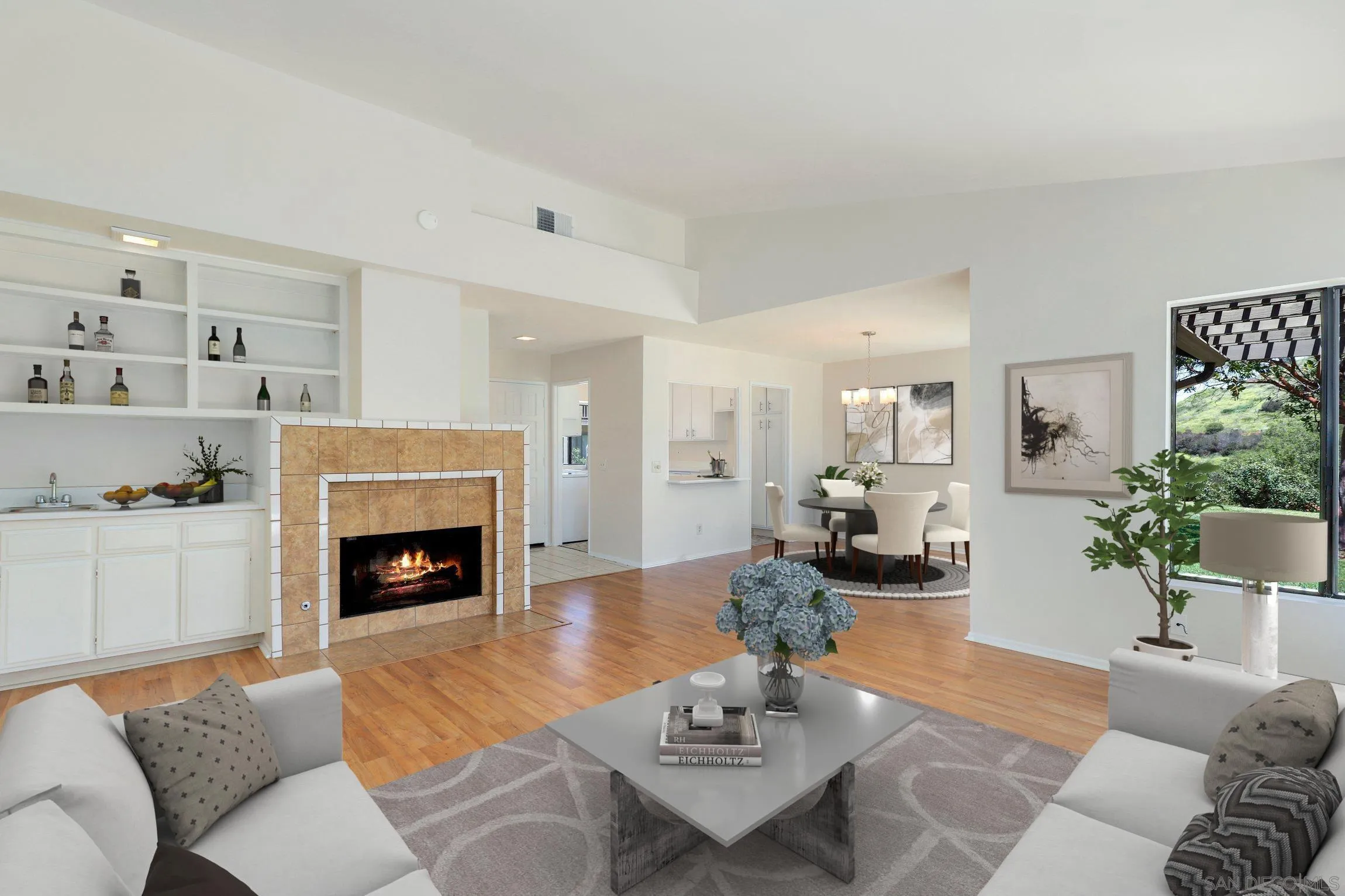 1666 Pala Lake Drive Fallbrook, CA 92028 - Photo 3 of 24 a living room with furniture and a fireplace