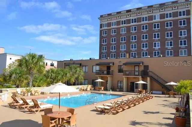 a front view of a building