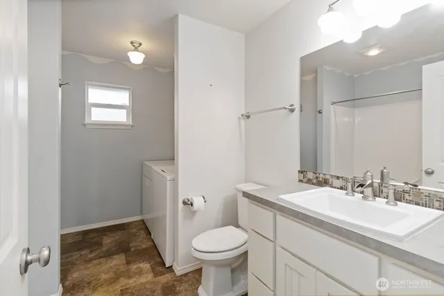 an empty room with closet area