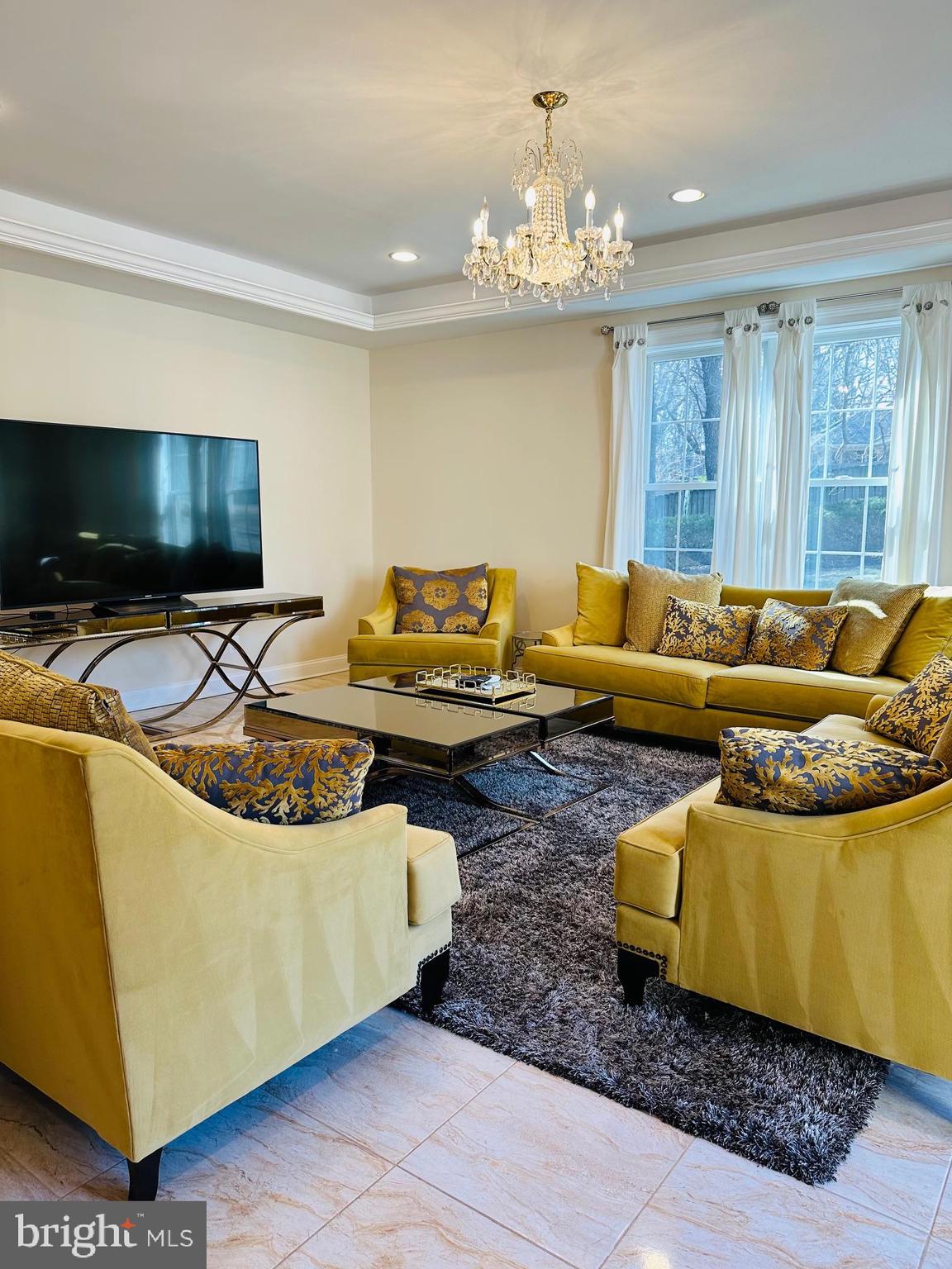 6413 Divine Street McLean, VA 22101 - Photo 22 of 60 a living room with furniture and a flat screen tv