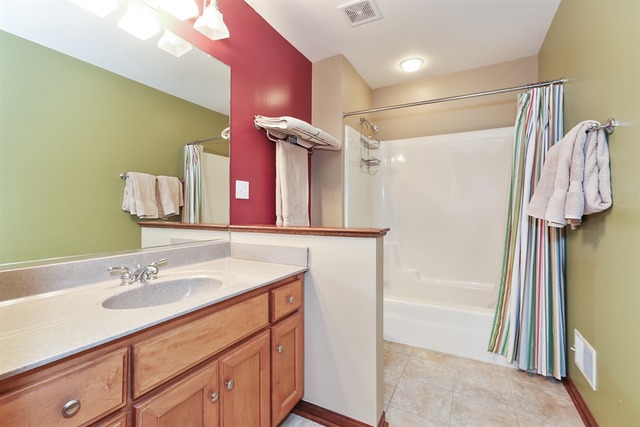 9032 Wolf Road Willow Springs, IL 60527 - Photo 19 of 25 a bathroom with a sink vanity and a mirror