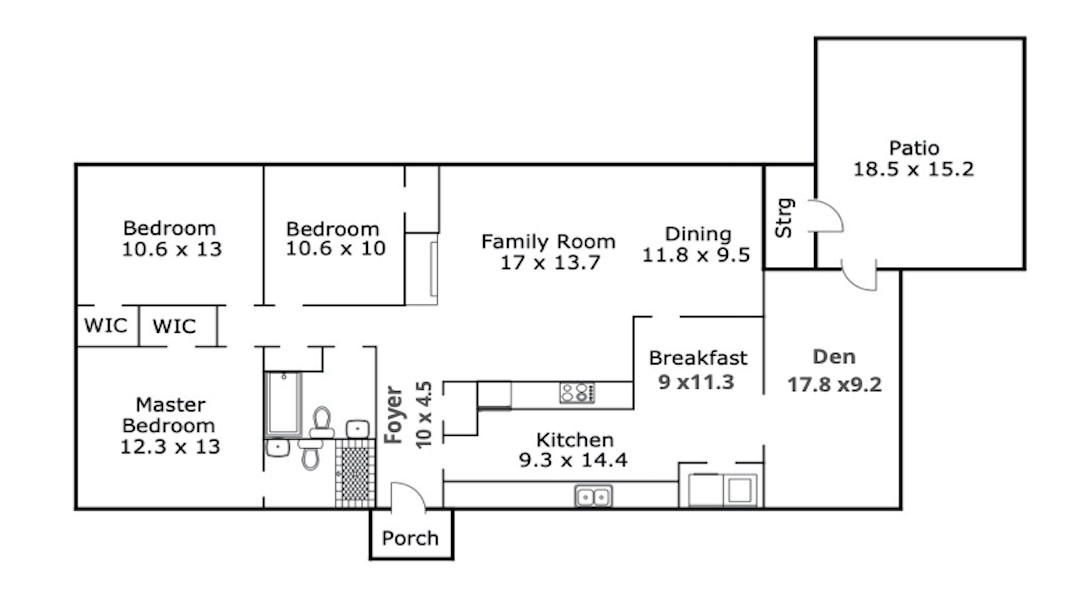 909 Brookwood Drive Raleigh, NC 27607 - Photo 27 of 27 Floor Plan
