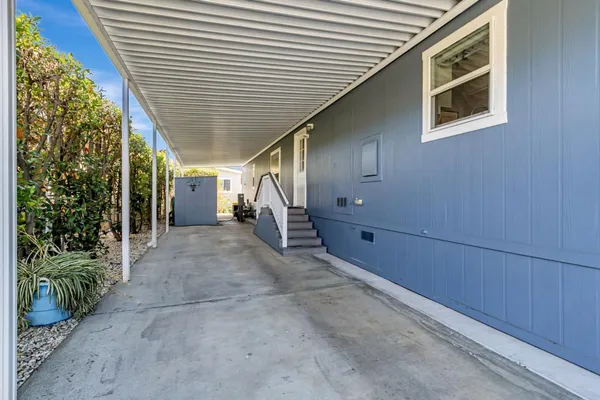 a view of a porch