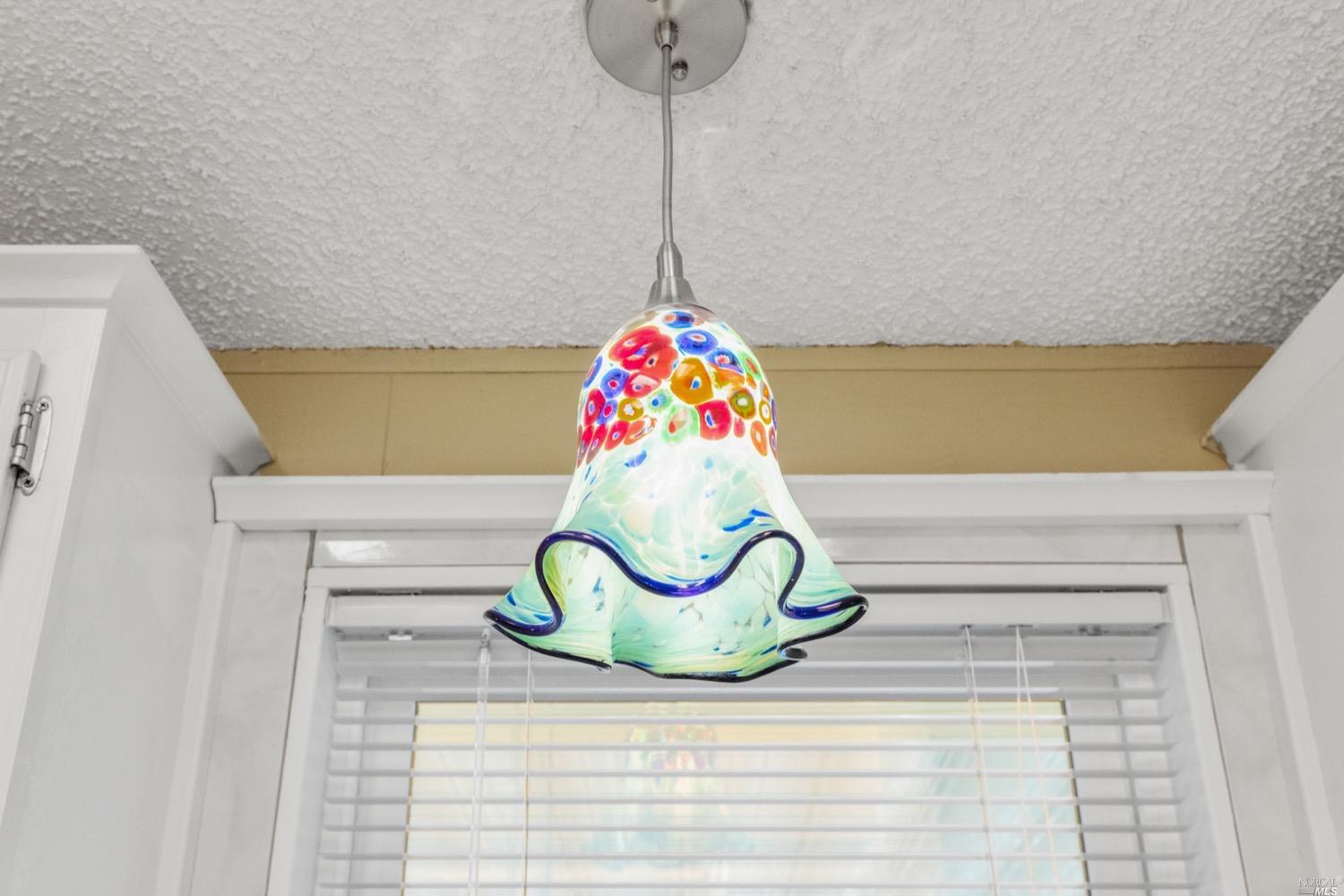 259 Hermosa Circle Santa Rosa, CA 95409 - Photo 14 of 50 Charming stained glass fixture right above sink. Digitally altered.