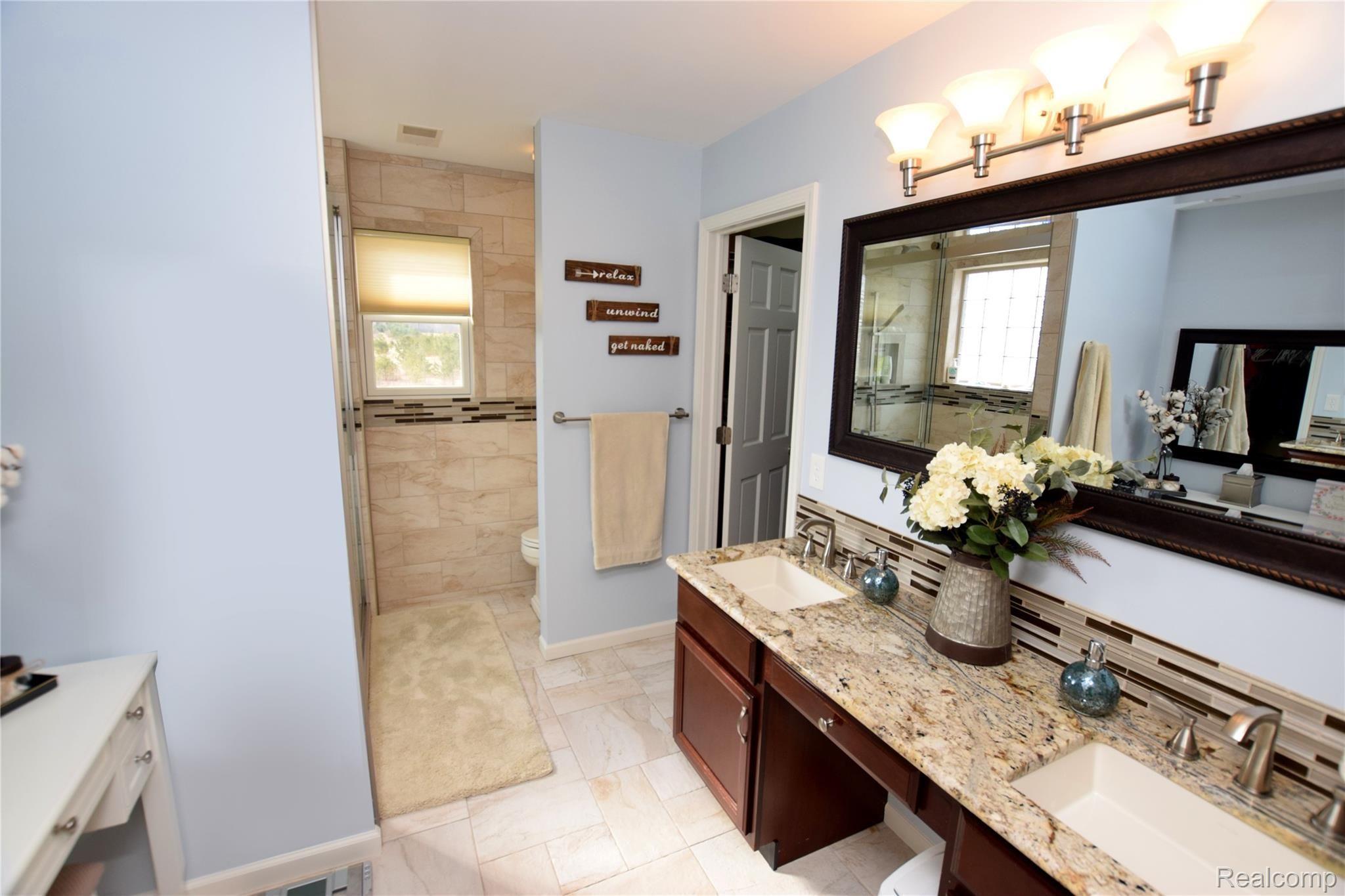9247 Cook Road Gaines, MI 48436 - Photo 16 of 25 Master Bath with Granite Countertops