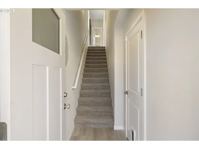 a view of an entryway with staircase