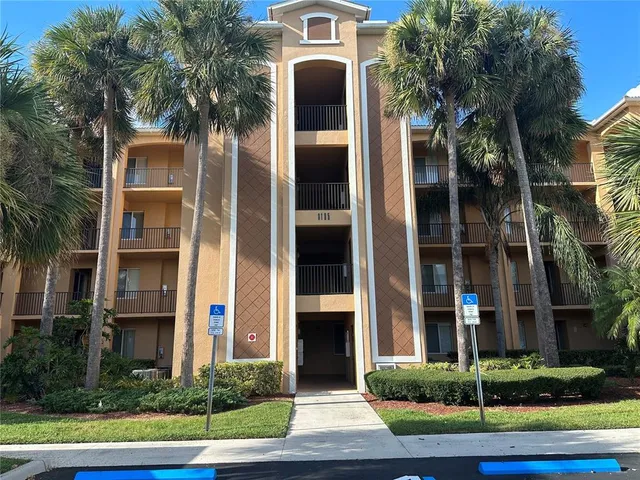 an aerial view of a swimming pool and outdoor space