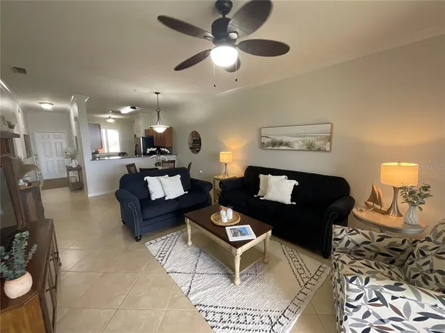 a view of a swimming pool with a garden