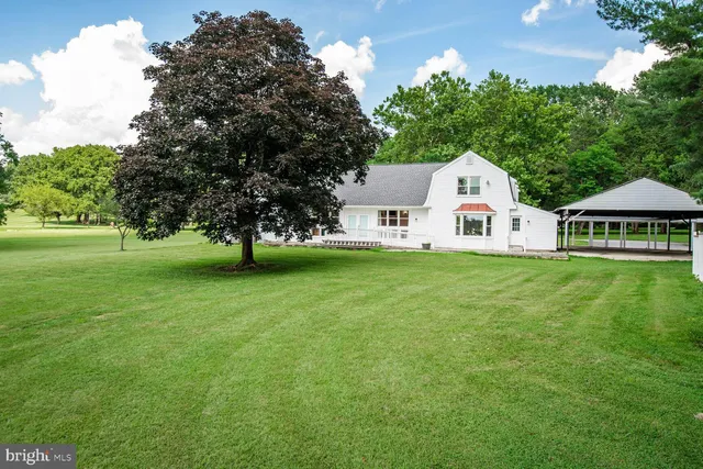 a view of a backyard