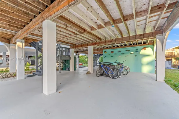 a view of a bike garage
