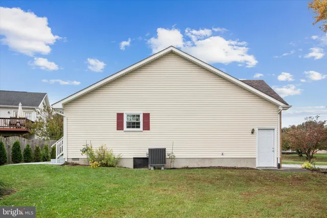 a view of a backyard with plants and large tree