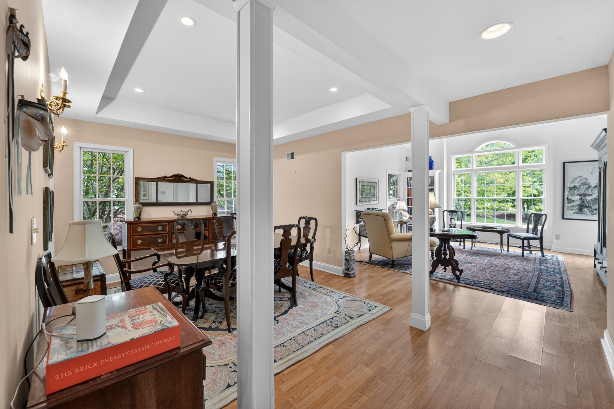 6 Hedge Row Road Princeton, NJ 08540 - Photo 16 of 32 a living room with furniture a large window and wooden floor