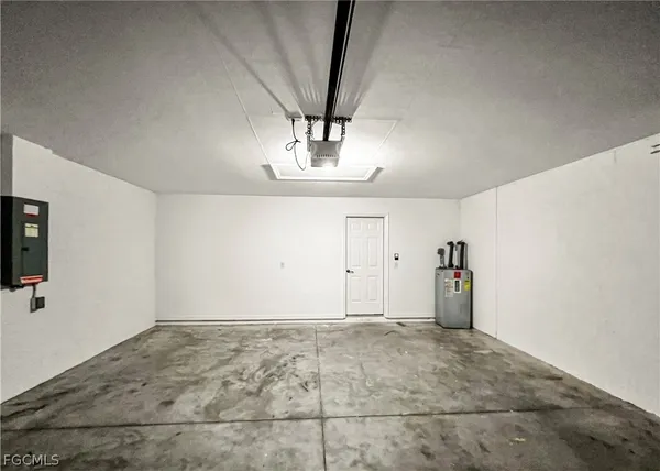 a view of a garage