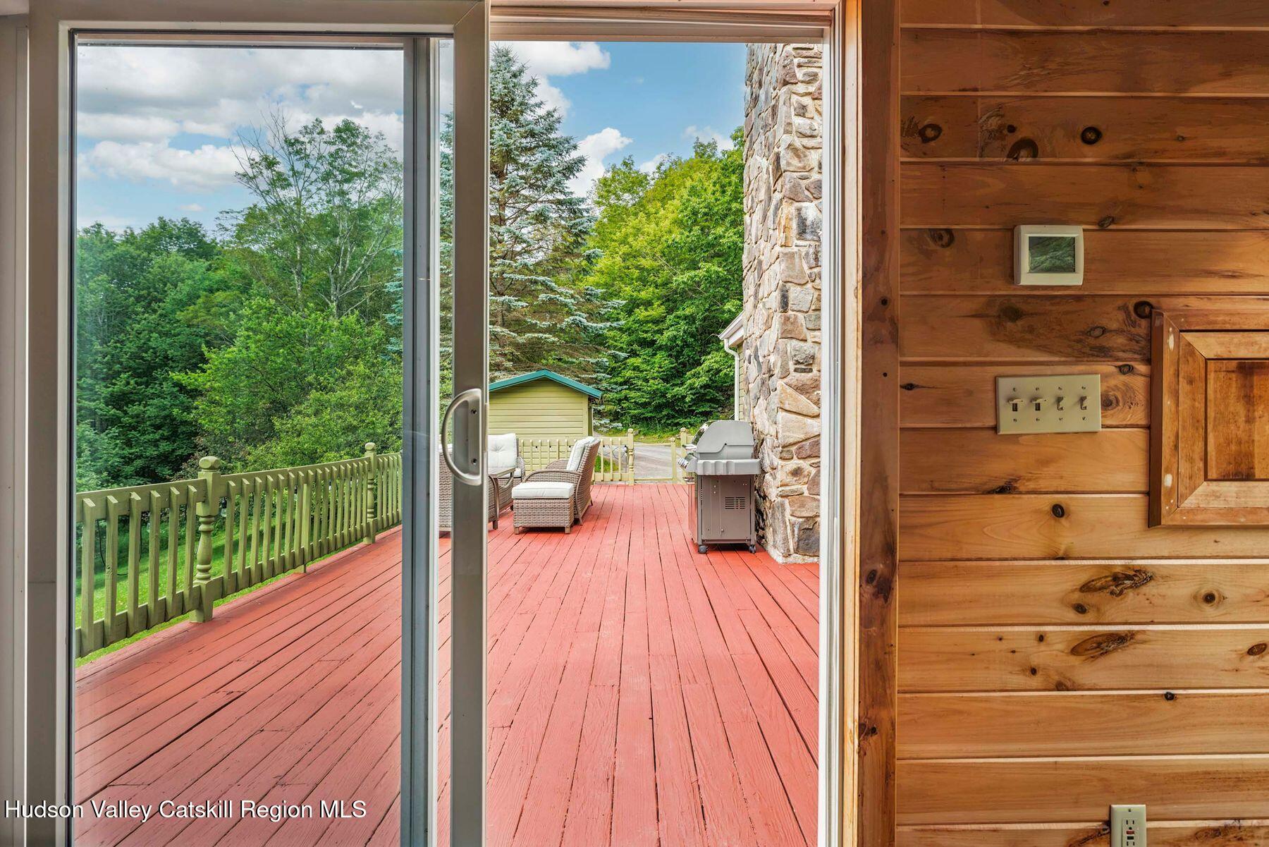 50 Halcott Ridge Road Shandaken, NY 12465 - Photo 12 of 28 a view of a balcony with wooden floor