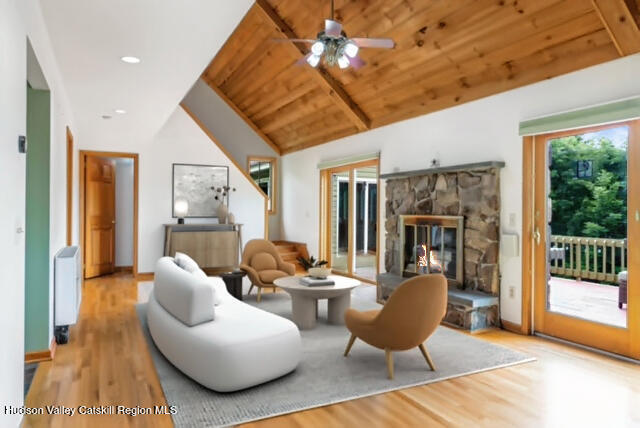 50 Halcott Ridge Road Shandaken, NY 12465 - Photo 7 of 28 fire and furniture