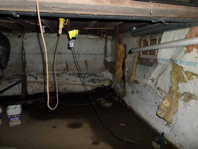 a close view of water heater room