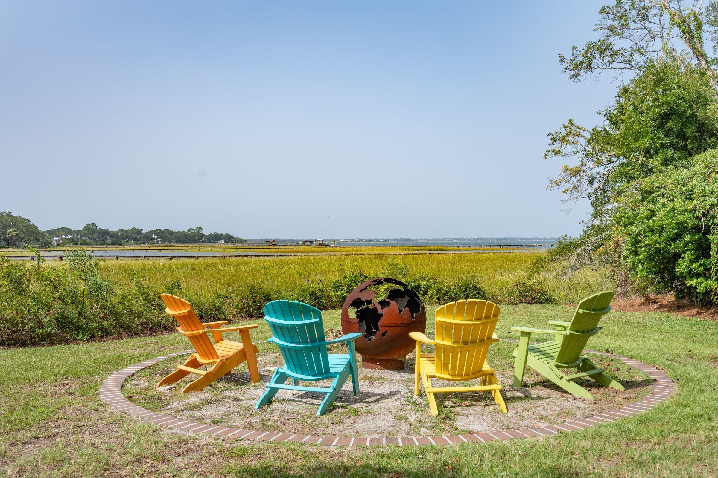673 Wampler Drive Charleston, SC 29412 - Photo 46 of 47 Firepit Area with Stunning Views