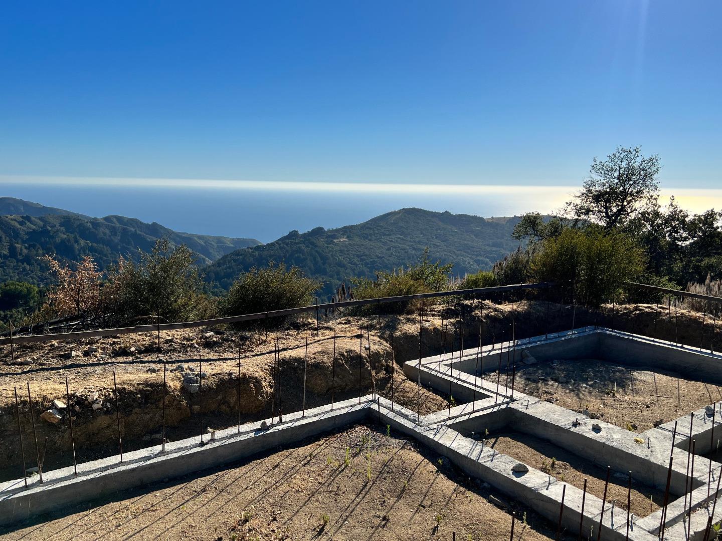 a view of a terrace with a garden