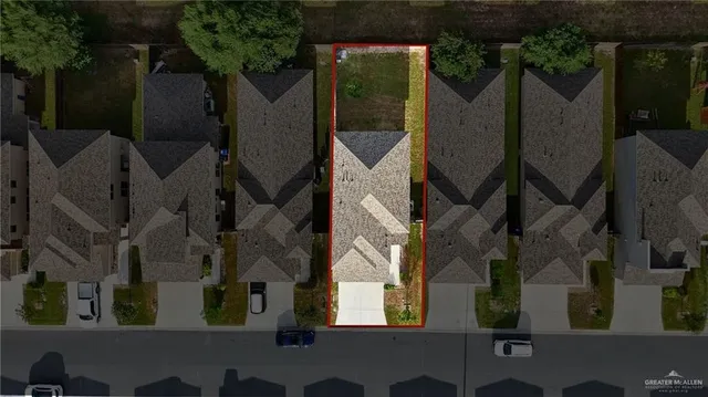 an aerial view of multiple house