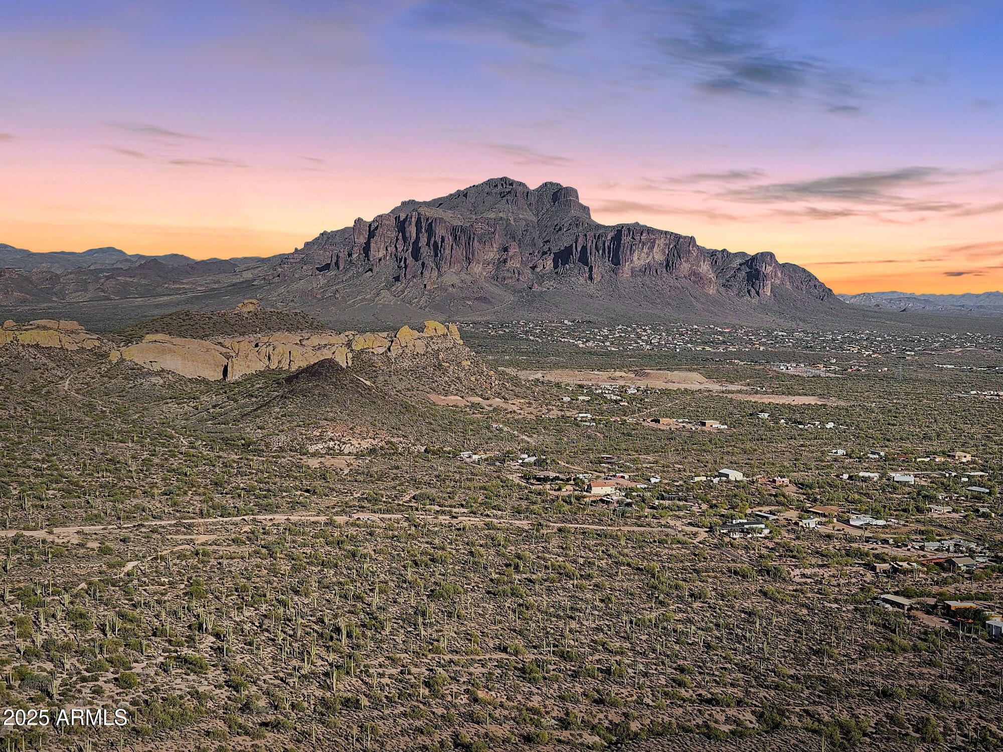 0 North Cortez Road, Unit LOT 1 Apache Junction, AZ 85119 - Photo 13 of 27 a view of mountain with sunset in background