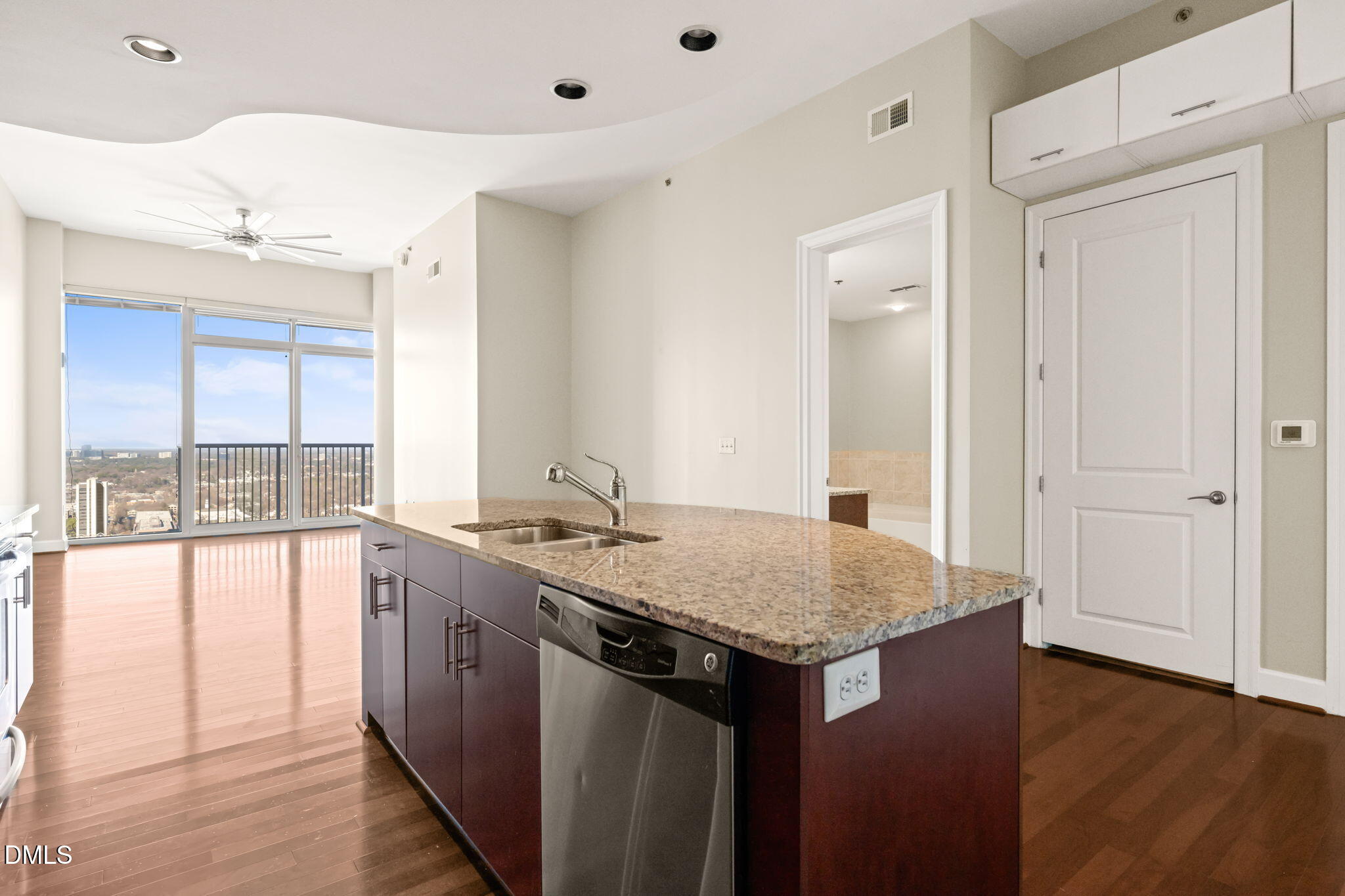 301 Fayetteville Street, Unit 3305 Raleigh, NC 27601 - Photo 6 of 57 Kitchen to living room