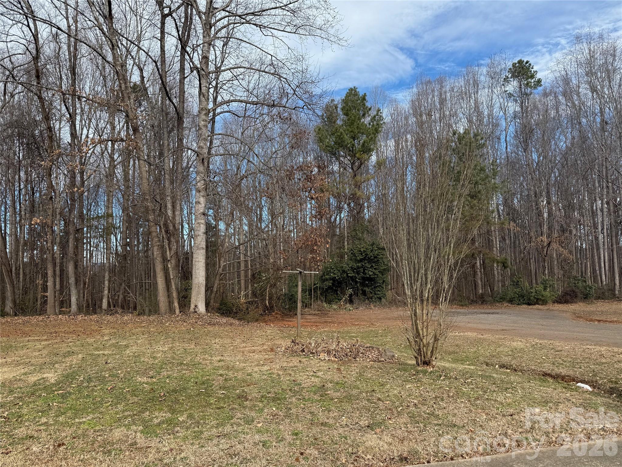 309 Mel Lane Crouse, NC 28033 - Photo 35 of 35 a backyard of a house with lots of tall trees