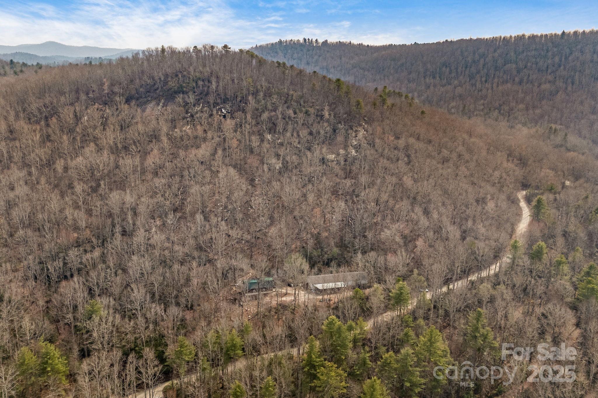 5389 Cascade Lake Road Cedar Mountain, NC 28718 - Photo 37 of 39 a view of a dry yard with mountains in the background