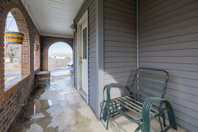 a view of front door and porch