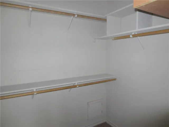 a close up view of racks on the wall