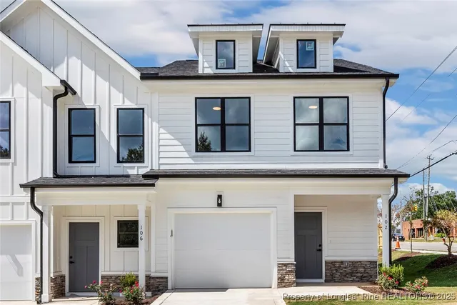 a front view of a building