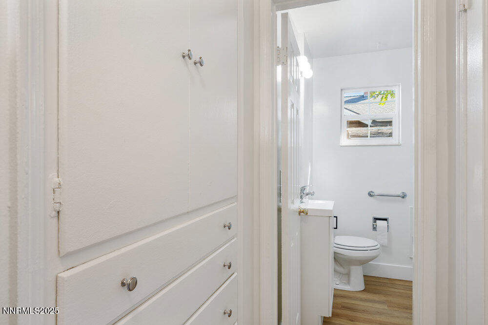 80 Locust Street Reno, NV 89502 - Photo 16 of 49 a bathroom with a toilet and a shower