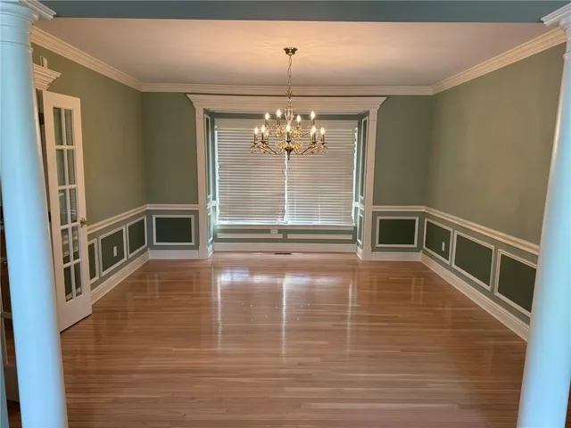 a view of a livingroom with a staircase
