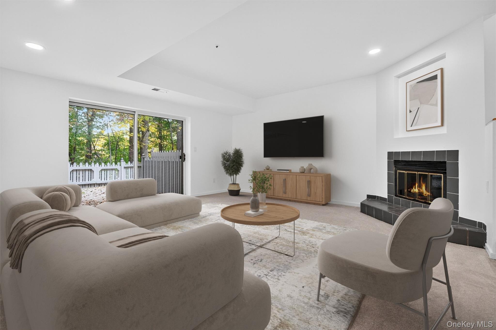 57 Boulder Ridge Road Scarsdale, NY 10583 - Photo 29 of 49 a bedroom with a bed and a flat screen tv