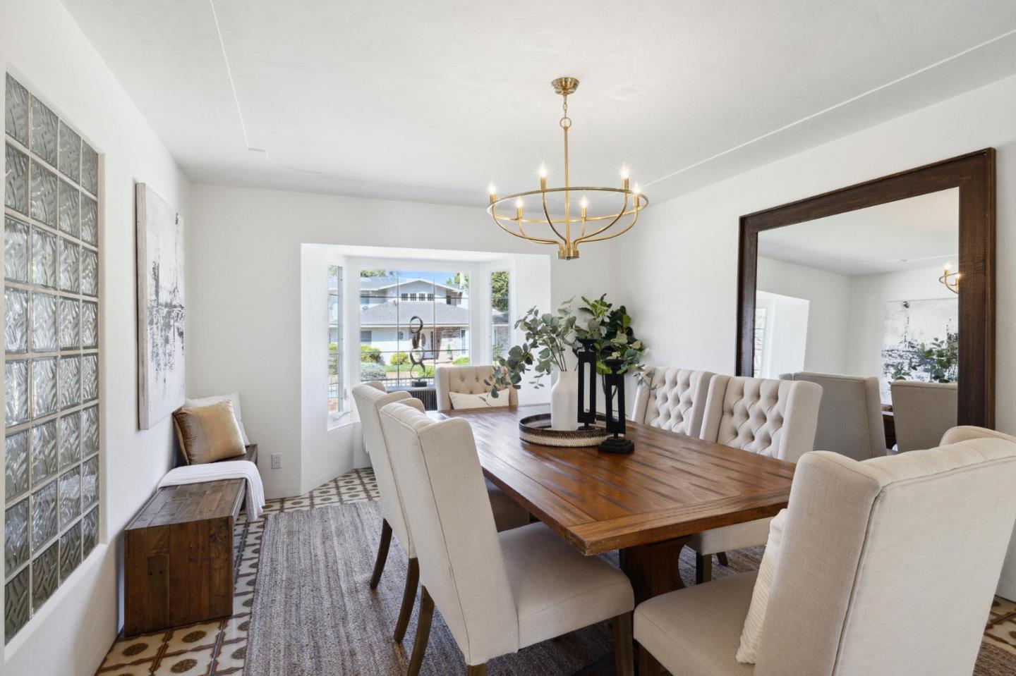 595 Anza Street Mountain View, CA 94041 - Photo 18 of 72 a view of a dining room with furniture window and wooden floor