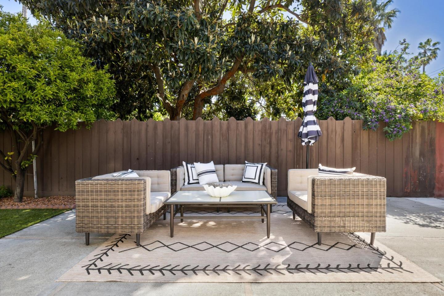 595 Anza Street Mountain View, CA 94041 - Photo 33 of 72 a view of sitting area in back yard of the house