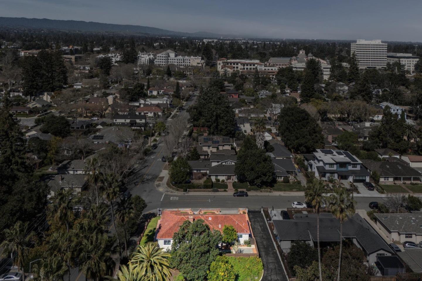 595 Anza Street Mountain View, CA 94041 - Photo 72 of 72 an aerial view of residential house with outdoor space and seating