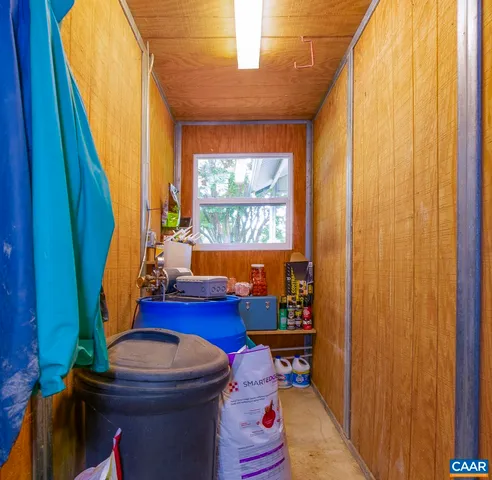 a view of a garden with a lake